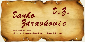 Danko Zdravković vizit kartica